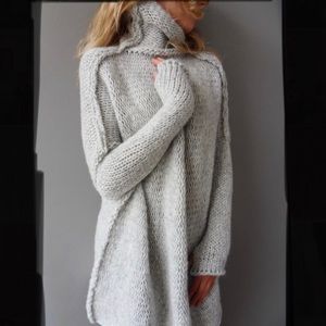 Chunky knit, cowl neck sweater